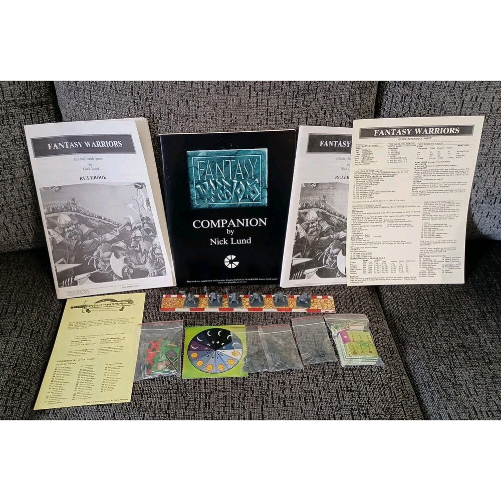 Rare 1990's Fantasy Warriors Board Game Lot Of Replacement Pieces Check Pics